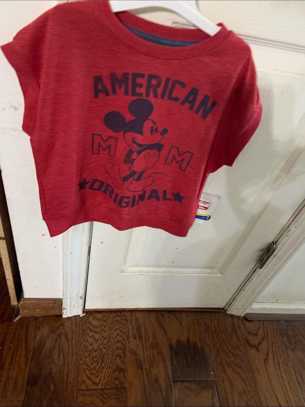 Kids Red Graphic Tee with Mickey Design